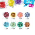 35089 AquaBeads Suluboya Renkleri Yedek Boncuk Pakedi- 800 parça +4 yaş - görsel 3
