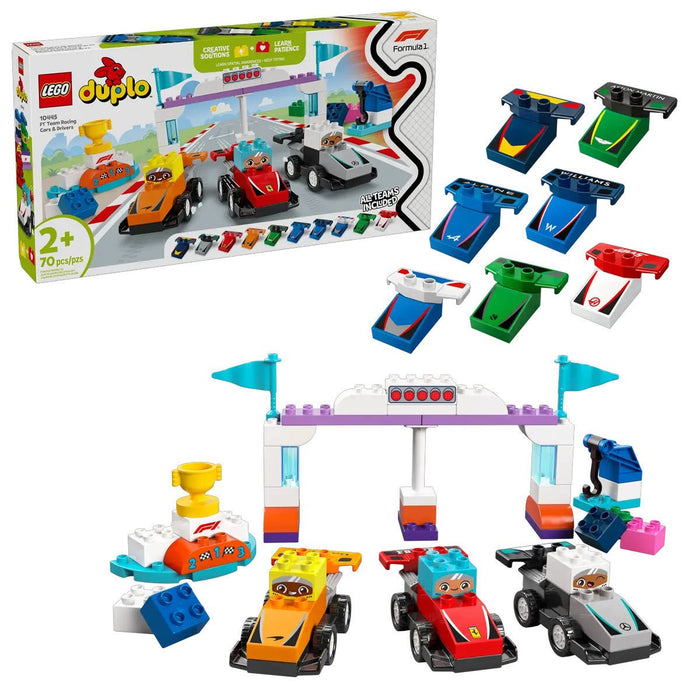 10445 Lego Duplo F1 Takımı Yarış Arabaları ve Sürücüleri 70  parça +2aş - Toyz Show - 