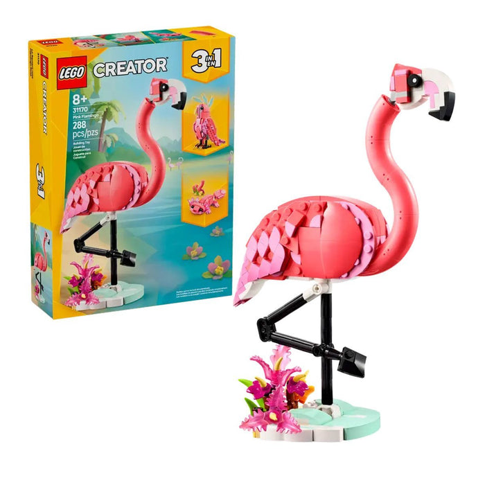 31170 Lego Creator 3ü1 arada Vahşi Hayvanlar:Pembe Flamingo 288 parça +8 yaş - Toyz Show - 