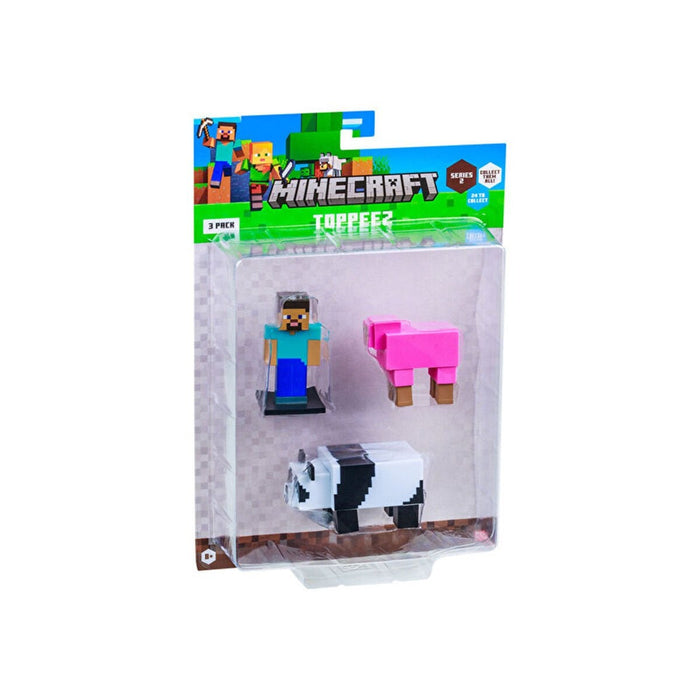 PMI/MC2220 MİNECRAFT 3D TOPPEEZ 3LÜ FİGÜR SETİ ASORTİ - Toyz Show - 