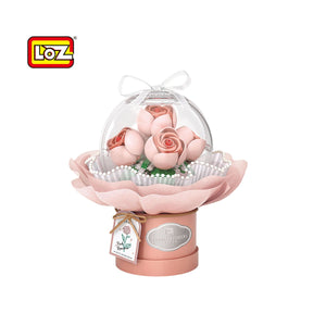 LZ-1298 LOZ LEDLİ PEMBE GÜL BUKETİ 285 PARÇA BLOCK OYUNCAK - Toyz Show