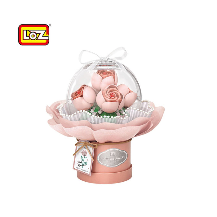 LZ-1298 LOZ LEDLİ PEMBE GÜL BUKETİ 285 PARÇA BLOCK OYUNCAK - Toyz Show - 