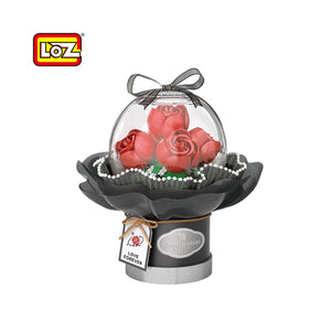 LZ-1300 LOZ LEDLİ KIRMIZI GÜL BUKETİ 305 PARÇA BLOCK OYUNCAK - Toyz Show