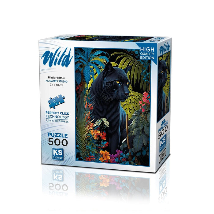 20071 PUZZLE 500 Black Panther With a Tropical - Toyz Show - 