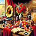 20846 PUZZLE 1000 Silent Melody on a Baroque Table - görsel 2