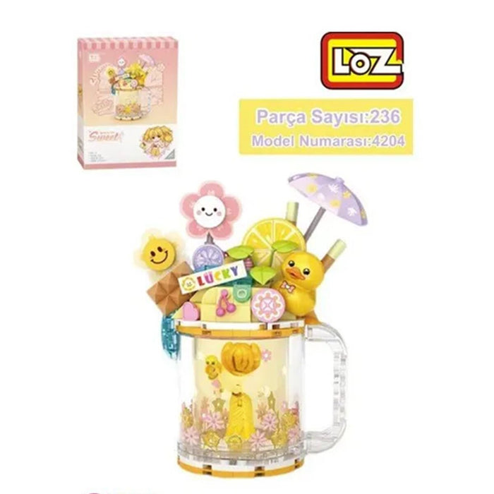 LZ-4204 LOZ SARI ÖRDEK DONDURMA KUPASI 236 PARÇA BLOCK OYUNCAK - Toyz Show - 
