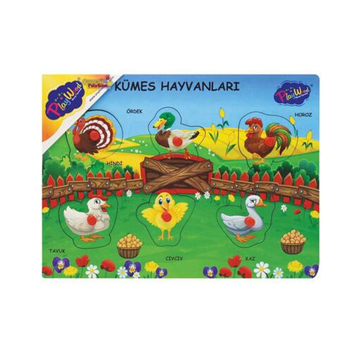 ONY-191-192-193 AHŞAP TUTMALI ÇİFTLİK SEVİMLİ KÜMES HAYVANLARI - Toyz Show - 
