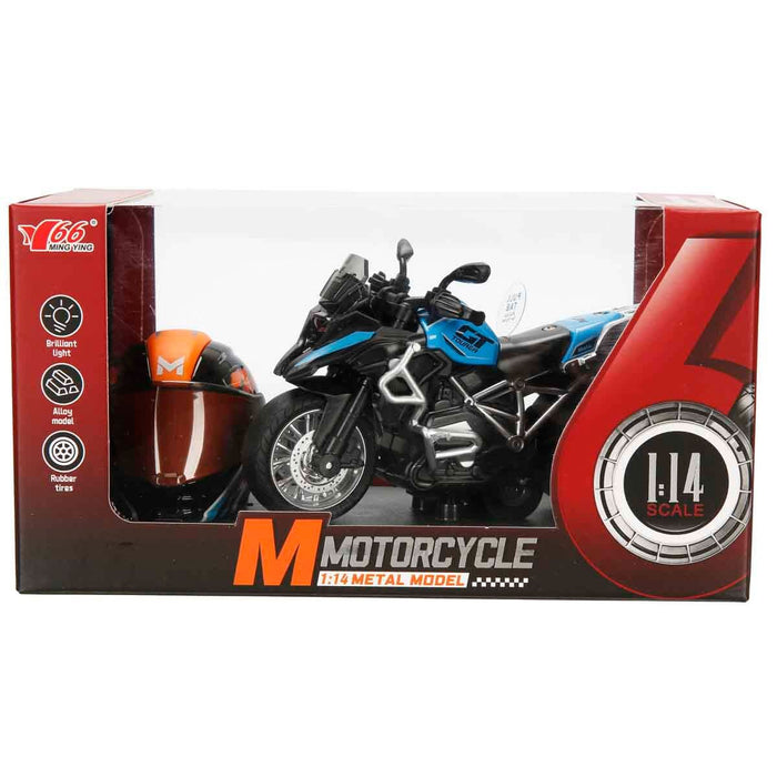 5834 SUN-MYG-MOTOSİKLET 1 14 BMW OFF-ROAD KASKLI FİGÜR PB 3R SES IŞIK - Toyz Show - 