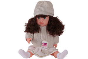 7959 60 CM TRİKOLU HIRKALI SAÇLI BÜYÜK BEBEK - Toyz Show
