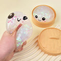 Dumplings Squishy-Çin Mantısı 2026 Glitter Dumpling Squishy Blınd Box Bun Dumplings Steamer Box Stress Atmak İçin Squshi - görsel 4