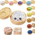 Dumplings Squishy-Çin Mantısı 2026 Glitter Dumpling Squishy Blınd Box Bun Dumplings Steamer Box Stress Atmak İçin Squshi - görsel 1