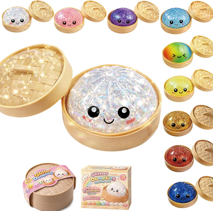 Dumplings Squishy-Çin Mantısı 2026 Glitter Dumpling Squishy Blınd Box Bun Dumplings Steamer Box Stress Atmak İçin Squshi - Toyz Show - 