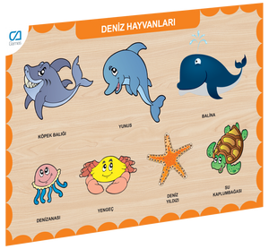 CAAHS-3212 CA GAMES AHŞAP DENİZ HAYVANLARI BUL-TAK - Toyz Show