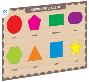 CAAHS-3204 CA GAMES AHŞAP GEOMETRİK ŞEKİLLER BUL-TAK - Toyz Show