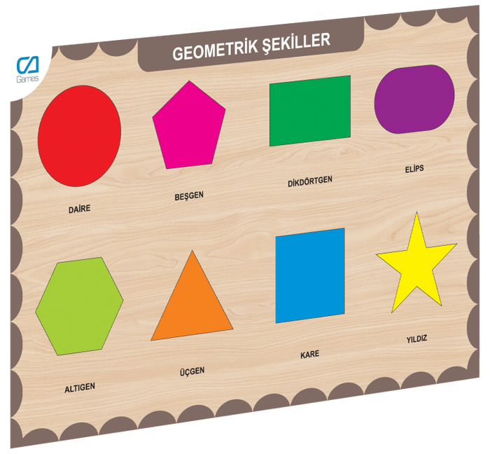 CAAHS-3204 CA GAMES AHŞAP GEOMETRİK ŞEKİLLER BUL-TAK - Toyz Show - 
