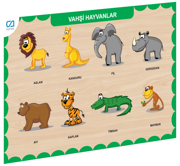 CAAHS-3213 CA GAMES AHŞAP VAHŞİ HAYVANLAR BUL-TAK - Toyz Show - 