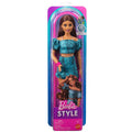JJN63 Barbie Fashionistas - Turkuaz Renkli Leopar Desenli Elbise - görsel 6
