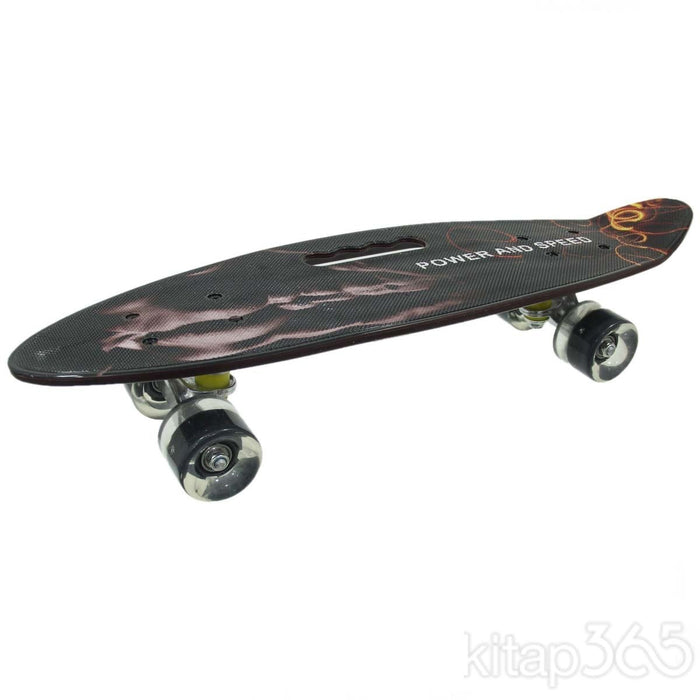 885 Desenli Orta Boy Işıklı Kaykay 60 cm - Toyz Show - 
