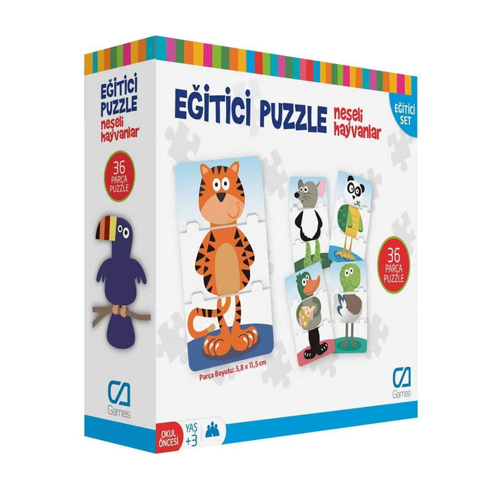 CA.5028 CA Games Eğitici Puzzle Neşeli Hayvanlar - Toyz Show - 