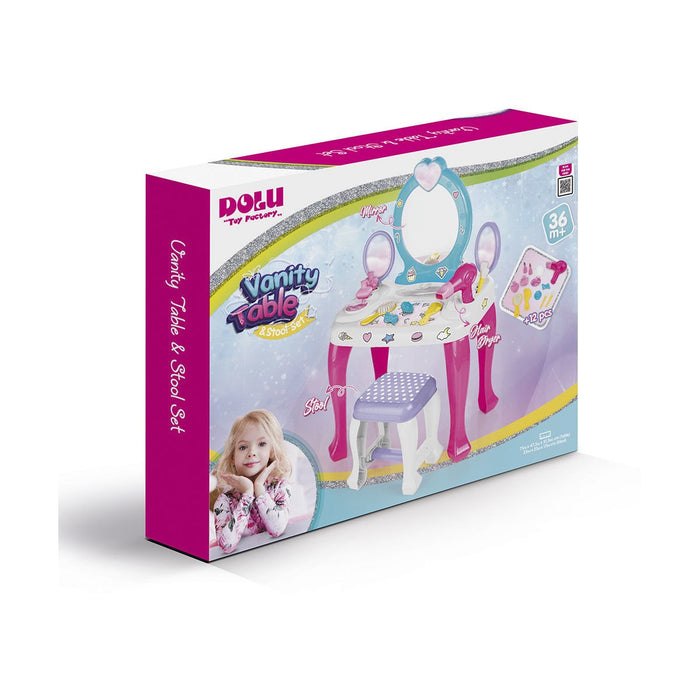 2568 OYUNCAK UNICORN MAKYAJ MASASI VE TABURE SETİ - Toyz Show - 
