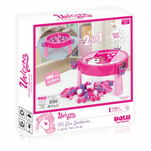 2572 UNICORN 100 PCS BLOKLU AKTIVITE MASASI MONTAJ - Toyz Show