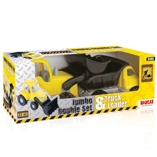 6144 JUMBO İKİLİ KAMYON- DOZER SET - Toyz Show - 