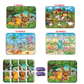1481 DıyToy Süper Renkli 4'lü Puzzle - Hayvanlar / 8+12+16+24 Parça Puzzle - görsel 2