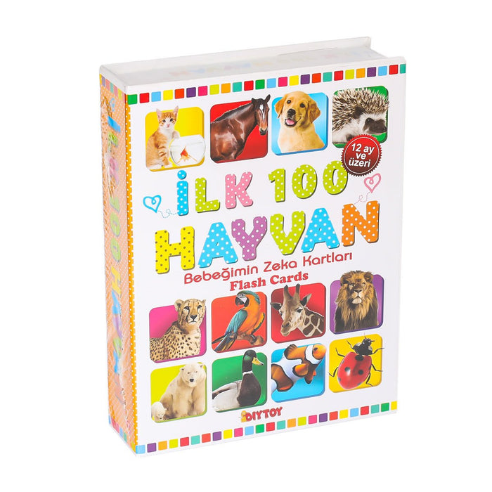 1741 FLASH CARD İLK 100 HAYVANLAR EĞİTİCİ KARTLAR - Toyz Show - 