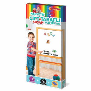 2195 AYAKLI ÇİFT TARAFLI MANYETİK AHŞAP YAZI TAHTASI - Toyz Show