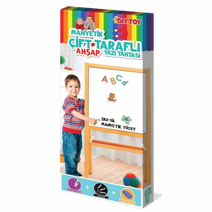 2195 AYAKLI ÇİFT TARAFLI MANYETİK AHŞAP YAZI TAHTASI - Toyz Show - 