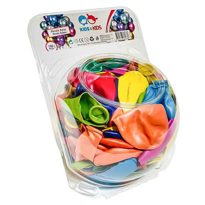 STR-117 Metalik Karışık Renk 100lü Balon - Toyz Show - 