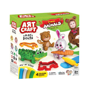 03697 Art Craft Eğlenceli Hayvanlar Hamur Set 200 gr - Toyz Show