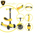 L5-2IN1-Y LAMBORGHINI LİSANSLI KATLANIR OTURAKLI IŞIKLI SCOOTER SARI - görsel 4