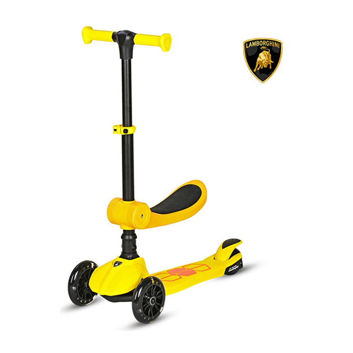 L5-2IN1-Y LAMBORGHINI LİSANSLI KATLANIR OTURAKLI IŞIKLI SCOOTER SARI - Toyz Show - 