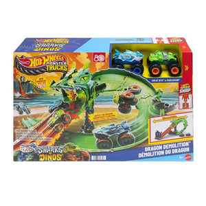 JFR06 Hot Wheels Monster Trucks  Sharks vs. Dinos Ejderha Yok Edici - Toyz Show