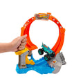 JFR08 Hot Wheels Monster Trucks Dönen Corkscrew Shark Çarpışması - görsel 5