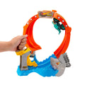 JFR08 Hot Wheels Monster Trucks Dönen Corkscrew Shark Çarpışması - görsel 2