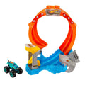 JFR08 Hot Wheels Monster Trucks Dönen Corkscrew Shark Çarpışması - görsel 1