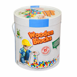 KR014 Woodoy 80 Parça Büyük Kovalı Bloklar - Toyz Show