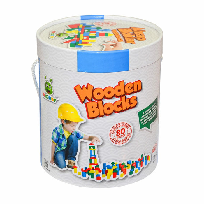 KR014 Woodoy 80 Parça Büyük Kovalı Bloklar - Toyz Show - 