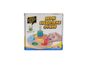 KR136 WOODOY RENKLİ HALKA EŞLEŞTİRME OYUNU - Toyz Show
