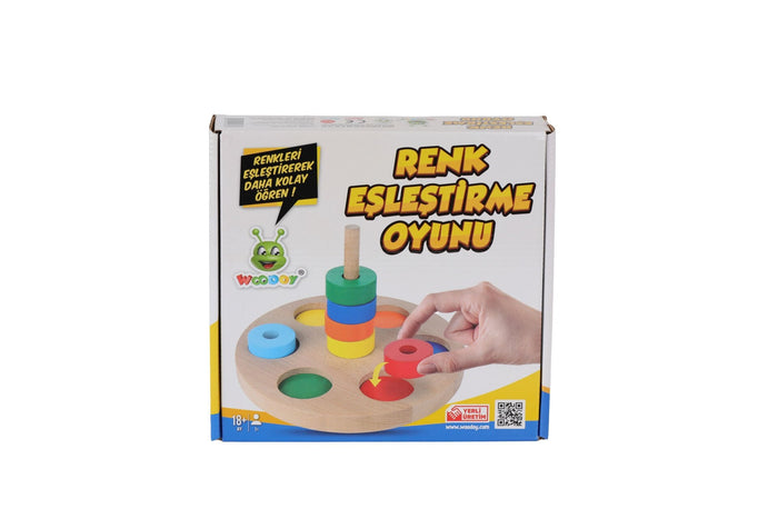 KR136 WOODOY RENKLİ HALKA EŞLEŞTİRME OYUNU - Toyz Show - 