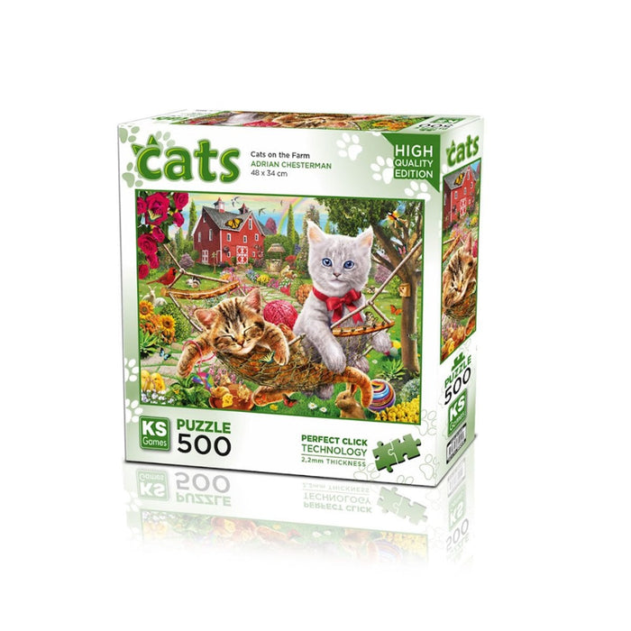 20043 Kediler Çiftlikte 500 Parça Puzzle -KS Puzzle - Toyz Show - 