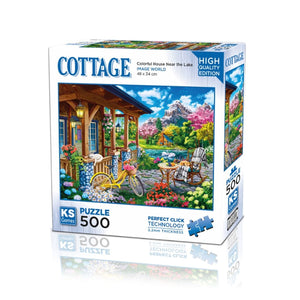 20053 Colorful House Near The Lake  500 Parça Puzzle -KS Puzzle - Toyz Show
