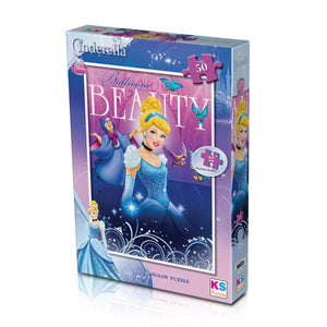 CRL709 KS, Cinderella  50 Parça Çocuk Puzzle - Toyz Show