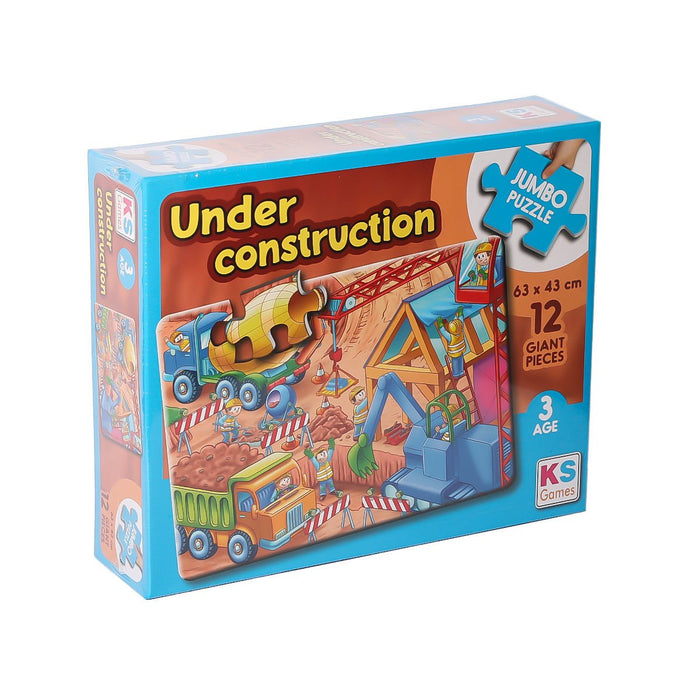 JP 314004 Under Construction Jumbo Puzzle 12 Parça - Toyz Show - 