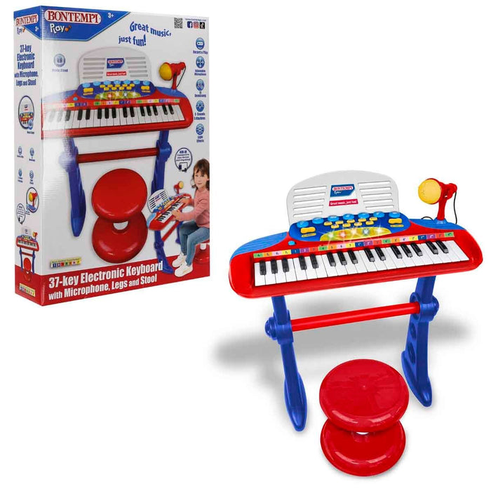 33740 SUN-BNT-MÜZİK SET 37TUŞ AYAKLI ORG MİKROFON TABURE IŞIKLI - Toyz Show - 