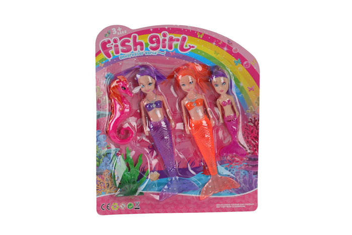 KZL-7799-4 DENİZ KIZI IŞIKLI KARTELA 3LÜ 144 - Toyz Show - 