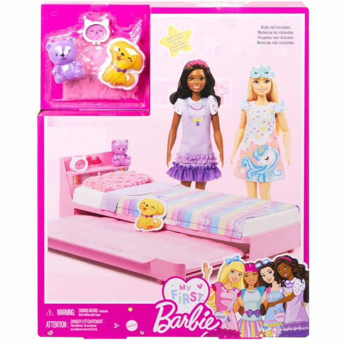 HMM64 My First Barbie - İlk Barbie Bebeğim - Barbie'nin Yatağı Oyun Seti - Toyz Show - 