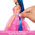 HRR16 Barbie Mavi Saçlı Prenses Bebek - görsel 3